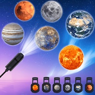 1pc Projector Lamp With 6/10 Planets And Nebula Slides, Usb Powered 360° Rotating Led Night Light, P