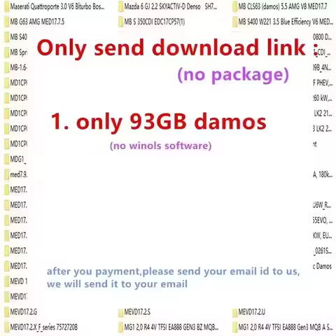 Newest 93GB WINOLS DAMOS Big Archive Damos Mappacks for Winols Software BIG PACK Package Chip Tuning