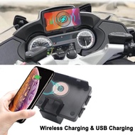 For BMW R1200RT R1250RT Wireless Charging Navigation Bracket GPS Navigator USB Charger Phone Navigat