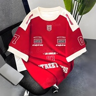 Summer Men's T-shirts NO.7 Sports Jerseys Casual Oversized Men's Tops Large Size Fashion Short-sleev