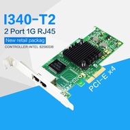 FANMI I340-T2 I350-T2PCIe X4 2 Port 1000M Gigabit Ethernet Server RJ45 Lan Network Card  Intel 82580