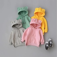 1-3Yrs Spring Baby Girls Sweatshirts Tops Cotton Infant Kids Hooded 3D Ear Sweatshirts Autumn Newborn Boyes Girls Clothing