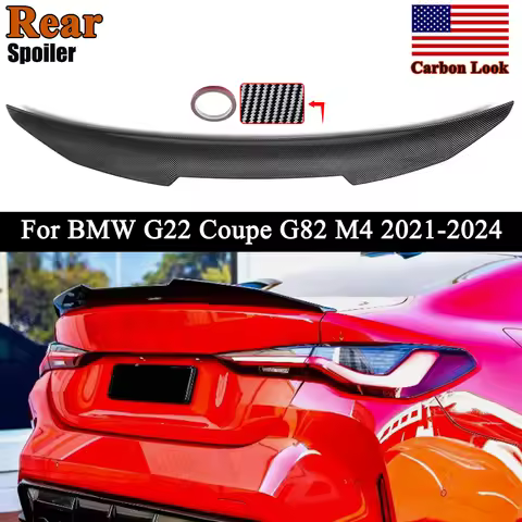 Fit For BMW 4 Series G22 G82 430i M4 430i M440i Coupe Duckbill PSM Rear Trunk Spoiler Wing Lip 2021 