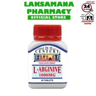 21st Century L-Arginine 1000mg (30's)
