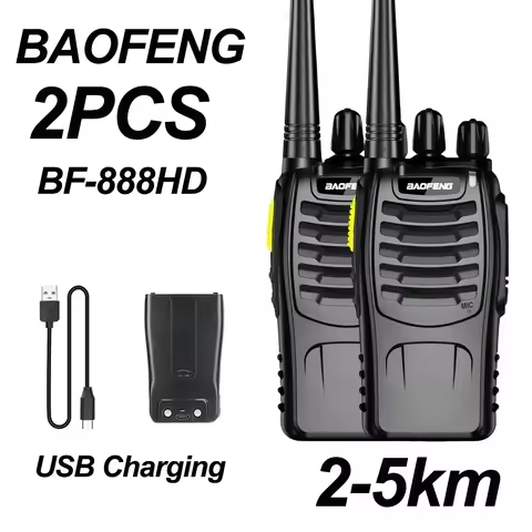 Wholesale original BaoFeng BF-888HD Walkie Talkie 2PCS UHF 400-470MHz 16 Channels Long Distance High