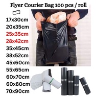 【SpendWithJoy】M size 100pcs 28x42cm White Courier Bag Parcel Bag Flyer Flyers Courier Plastic Pos Ku