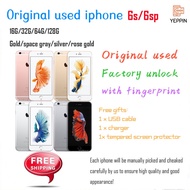 ▦☸Second-hand Original used iphone 6s plus 6sp iphone6s iphone6sp with fingerprint Free shipping