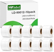99012 Pack of 10 Compatible with Dymo LabelWriter 310, 320, 330 Series, 400 Series, 450 Series, 4XL,