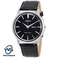 Orient FUG1R002B6 43mm Stainless Steel Case Black Calfskin Mineral Men's Watch(Black)