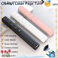 OLINI Presentation Clicker, 2.4GHz USB Charging Multimedia Page Turner,  Versatile Infrared PPT Pres