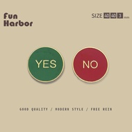 YES or NO Coin / Double Sided Decision Coin / Acrylic Case / Make Decision Coin / Metal Coins Creati