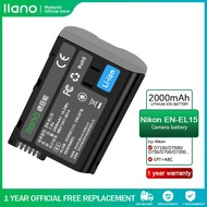 Llano Nikon Camera Battery EN-EL15 1900/2000mAh Camera Battery Charger for D7100 D7500 D750 D700 D72