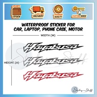D2_Suzuki Hayabusa Wording Sticker Reflective Motor Motogp Motorsport Superbike Stiker Pantulan Wate
