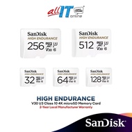 SanDisk High Endurance V30 U3 Class 10 microSD™ with Adapter 32GB/ 64GB/ 128GB/ 256GB/ 512GB Max R: 