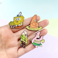 SpongeBob Anime Series brooch 16 Styles Sponge bob Enamel Pins Sea stars Barnacle Boy Pineapple Hous