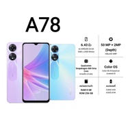 (สินค้าพร้อมส่ง) OPPO A78 โทรศัพท์มือถือ หน้าจอ 6.43 นิ้ว ความละเอียด 720 x 1612 พิกเซล Ram8 Rom256