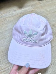 adidas三葉帽子-鴨舌帽 淺粉色 粉色 三葉logo