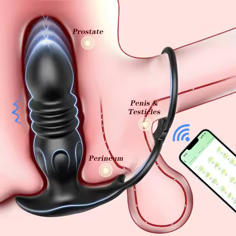 Thrusting Anal Vibrator for Men Prostate Massager APP Control Male Prostate Stimulato Vibrator Teles