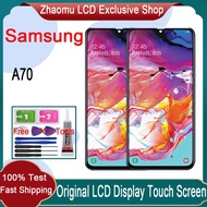 Original AMOLED For Samsung Galaxy A70 LCD Display Touch Screen With Frame Replacement