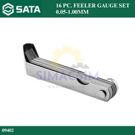 SATA 09402 16 PIECES FEELER GAUGES SET 0.05-1.00MM