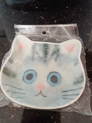 Ecoute!minette】貓咪頭型 陶瓷 豆皿 醬料小碟(英國短毛貓款)
