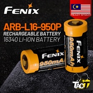 FENIX ARB-L16-950P - 16340 RCR123 3.6V 950mAh Li-ion Rechargeable Battery - ORIGINAL - Ready Stock i