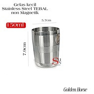 Sun888 Small Stainless Steel Non-Magnetic Glass 150ml GH Jimmy Tumbler Mini Mug Wine Drink