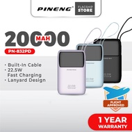 Pineng PN-832PD 22.5W 20000mAh Powerbank Built-in Cable Fast Charging PN832 Pineng 10000mAh PN710