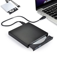 USB External CD-RW Burner DVD/CD Reader Player with Two USB Cables for Windows Mac OS Laptop Comput