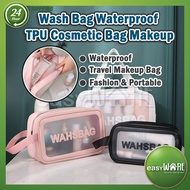 EASYWARE 2023 Wash Bag Travel Organizer Waterproof TPU Cosmetic Bag Makeup bag Pouch Beg