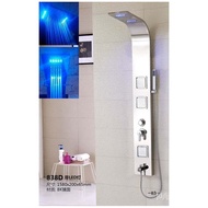 🚢Shower Head Set Factory Wholesale Shower ScreenLEDGlowing Bluetooth Speaker304Stainless Steel Shower Column Rain