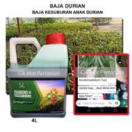 4L BIOGREEN 16:16:16 Baja Durian Cepat Tumbuh Membesar (1 bln - 3 thn)