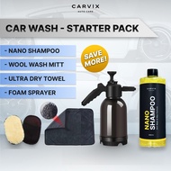 CARVIX | Car Wash Starter Pack Nano Car Shampoo Wash & Wax Car Wash Shampoo Snow Foam Sprayer