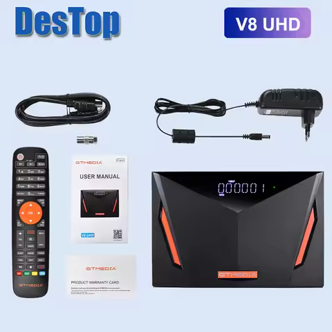 1PC Gtmedia V8 UHD DVB-S2/S2X DVB-T2 DVB-C ATSC-C ISDBT Built WiFi Satellite Receiver VS V8X V8 NOVA