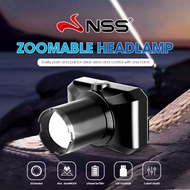 NSS Headlamp Flashlight Led 5000mAh Large capacity battery Super Bright Head Light Heavy Duty Outdoo
