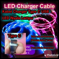 Type C charger cable led type C charging cable Random color light