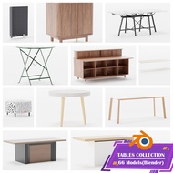 3D Model Blender Tables Bundle 66 Models