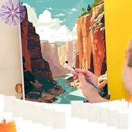 6 Pcs Paint by Numbers Kit for Beginners DIY Paint by Number Set with Canvas for Home Decor SHOPTKC1