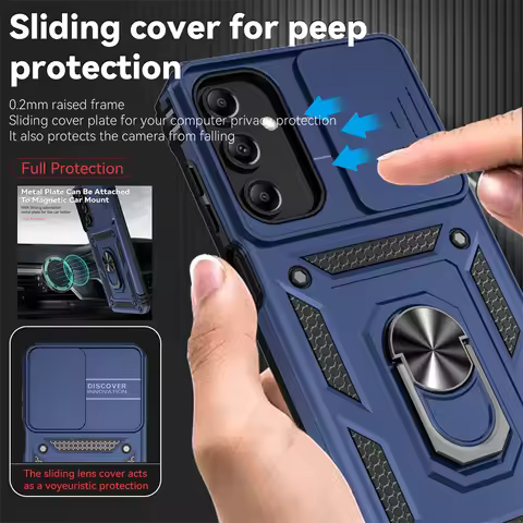 For Samsung Galaxy A15 a15 Case Slide Camera Shockproof Armor Phone Case For Samsung A15 A 15 15A Ma