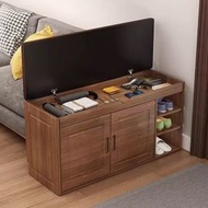 櫻桃傢俱 - 北歐翻斗換鞋凳儲物鞋櫃 入戶簡約現代進門玄關凳子門口穿鞋凳80CM