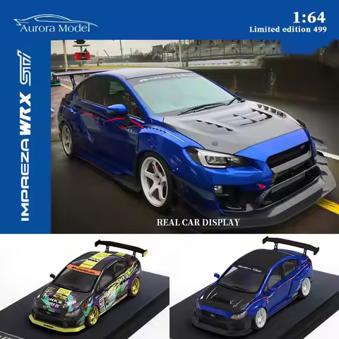 AM 1:64 Subaru WRX STI Modified VA Edition 2014 HKS Simulation Alloy Car Model Collection