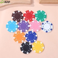 ADD 10 Pcs ABS Plastic Poker Chips Casino Texas Hold'em Poker Metal Coins 11.5g Chips Poker Game Chi
