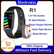 ZZOOI Blackview Men Smartwatch Waterproof Smart Watch for Xiaomi Huawei Women 1.47" Screen Sleep Monitor Fitness Tracker Heart Rate