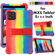 for MSX Samsung Galaxy S3 Tab 8.0 inch Thicken 4-Corner Shockproof Soft Silicone Protective Cover with Stand Function