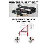 UNIVERSAL CAR SEAT BELT ADJUSTABLE RECTRACTABLE SAFETY BELT 3 POINT(MANUAL)