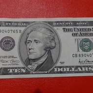 United States of America Amerika Serikat USA 10 dollar 2001