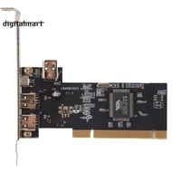 3 Port IEEE 1394 Firewire Card PCI Firewire Adapter IEEE 1394 PCI Controller Card for Desktop PC