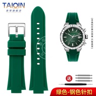สำหรับสายนาฬิกาซิลิโคน Maurice Lacroix AIKON AI6008 AI6007 1018 1108 แบบโค้ง สายนาฬิกาข้อมือสำหรับผู