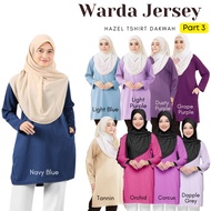 Warda Jersey Baju Tshirt Muslimah Labuh  |Berpoket |A cutting| Long Sleeve| HAZEL TD -P3