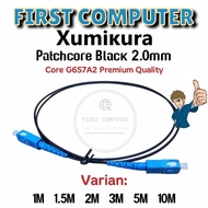 [ Paket 10pc ] Patchcore - Patchcord Bulat Black Xumikura 2mm [ High Quality ]